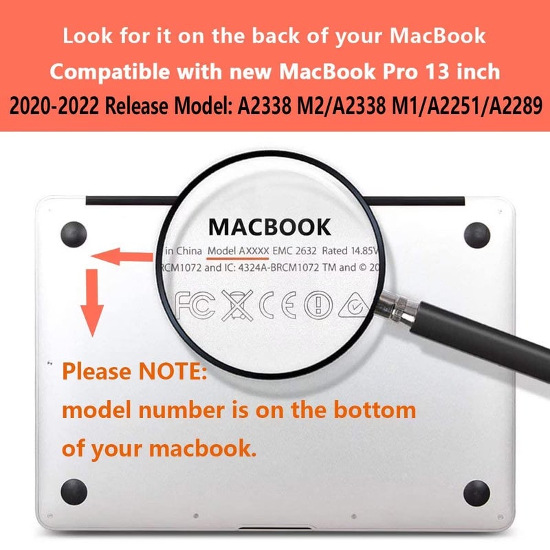 CISSOOK Wave Case for MacBook Pro 13 inch Case 2023 2022 2021 2020 Release  Ocean Hard Shell Cover for MacBook Pro 13 with Touch Bar M2 Chip A2338 M1 A2251 A2289 with Keyboard Cover +Screen Protector - Image 2